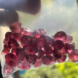 Rhodolite Garnet Rough Cluster