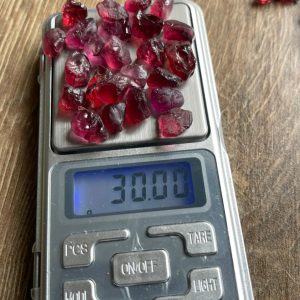Red Garnet Faceted Parcel, 3ct